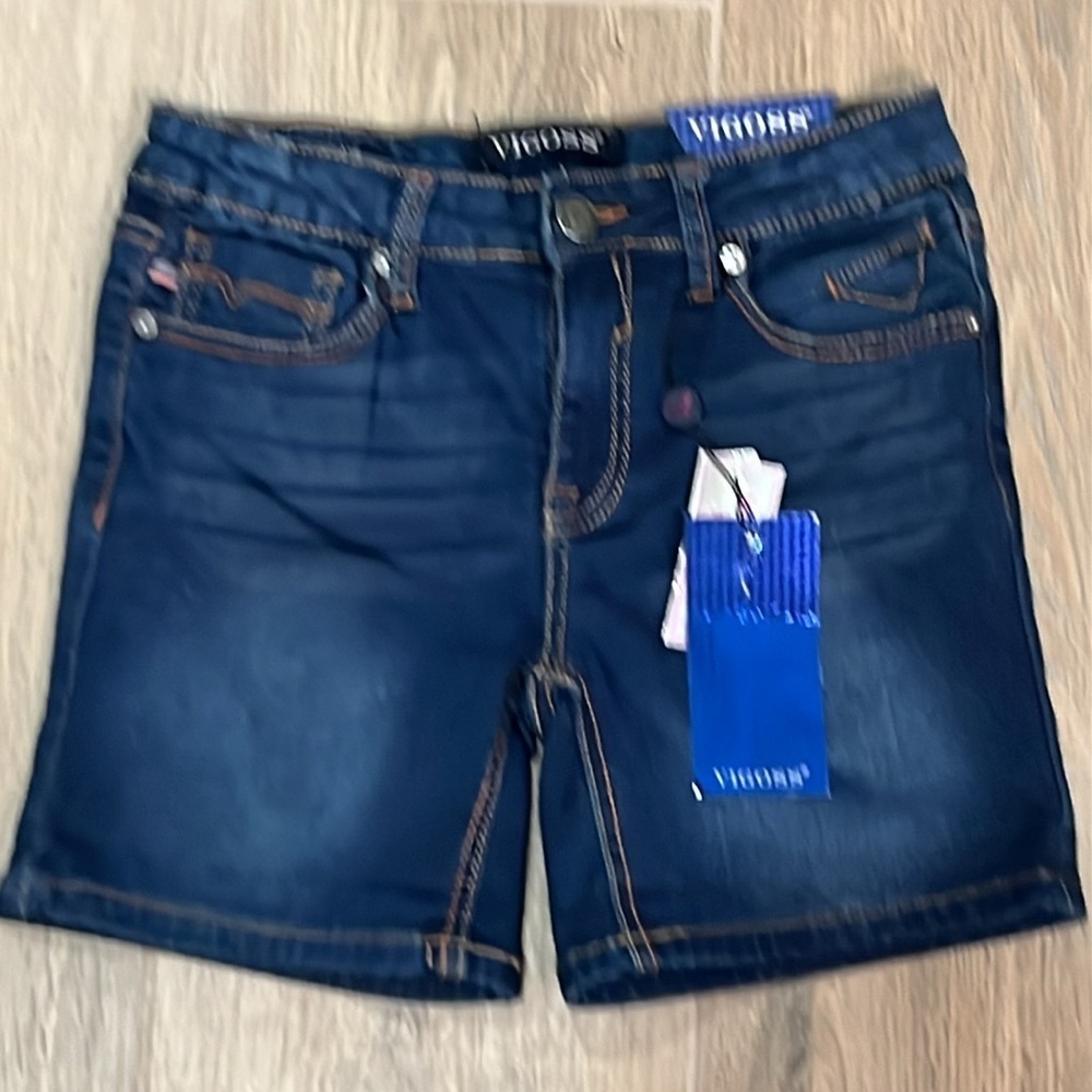 Vigoss Jean Shorts Girls Adjustable Waistband Stretchy Comfy Bermuda The Mid - Picture 10 of 13